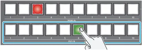 Roland V-160HD Streaming Video Switcher User Guide - Press a PST/B cross-point [1]–[10] button to select the video you want to display lower or on the right.