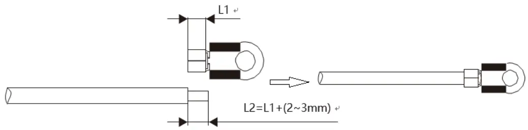 RENAC R3 15K DT Solar Inverter - cable as figure