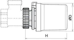 DIMENSIONS - Heads with built-in sensor