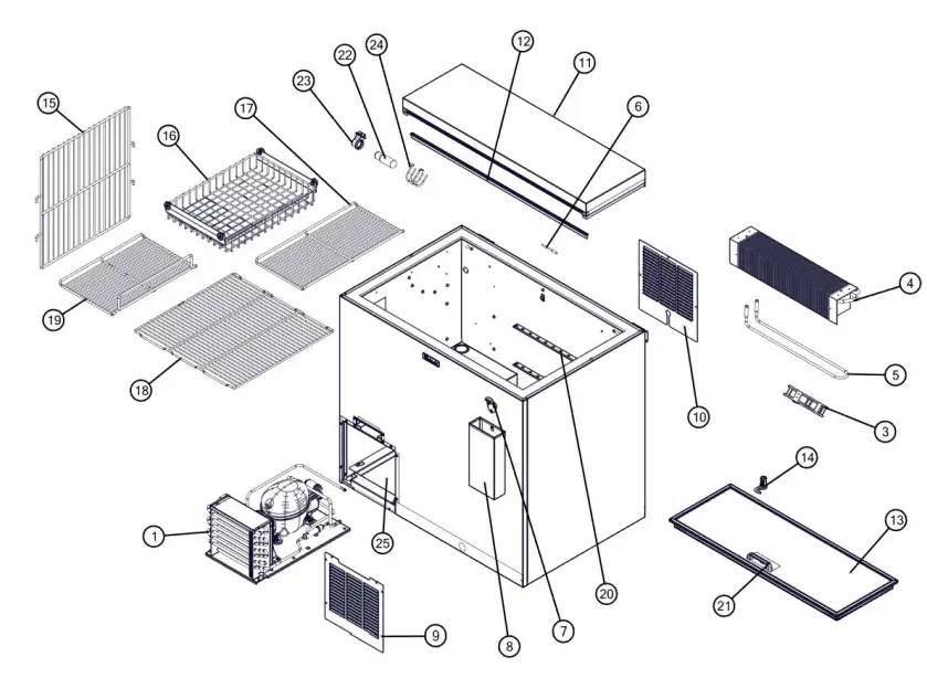 Perlick BC24 BC Series Flat Top Bottle Cooler - icon 7