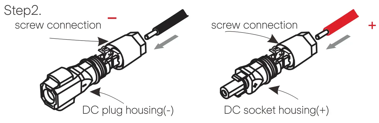 Connecting Cables to Inverter