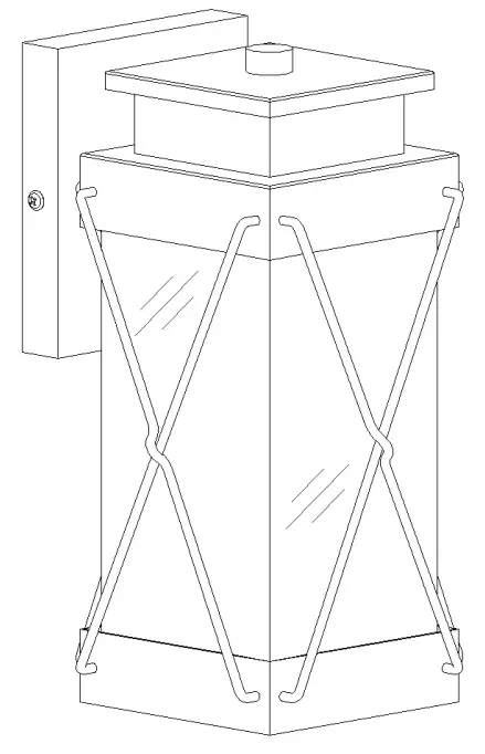 Uolfin EEQUJB-LWS2875W-W8 1 Light Outdoor Wall Light - fig 1