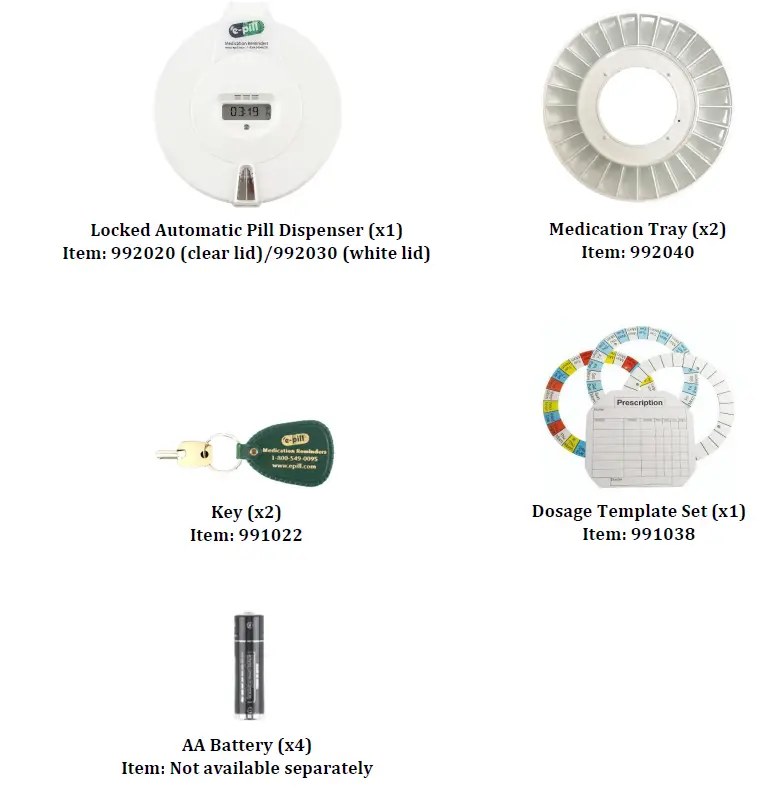e-pill-MedTime-Pro-Locked-Automatic-Pill-Dispenser-FIG-1