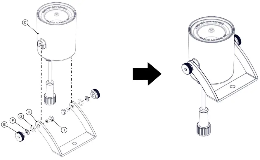 Kasco LED3C11, LED6C11 WaterGlow Composite-Mounting Instructions