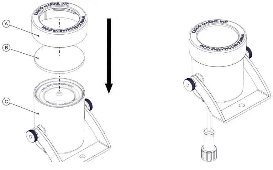 Kasco LED3C11, LED6C11 WaterGlow Composite-Step 3 (Optional)