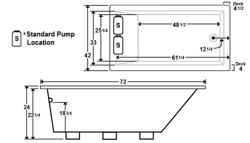 Laurel-Mountain-PARKER-9-72-X-42-Inch-Drop-In-Acrylic-Combo-Bath-FIG-1