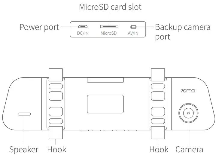 xiaomi 70mai Rearview Dash Cam Wide - introduction 2
