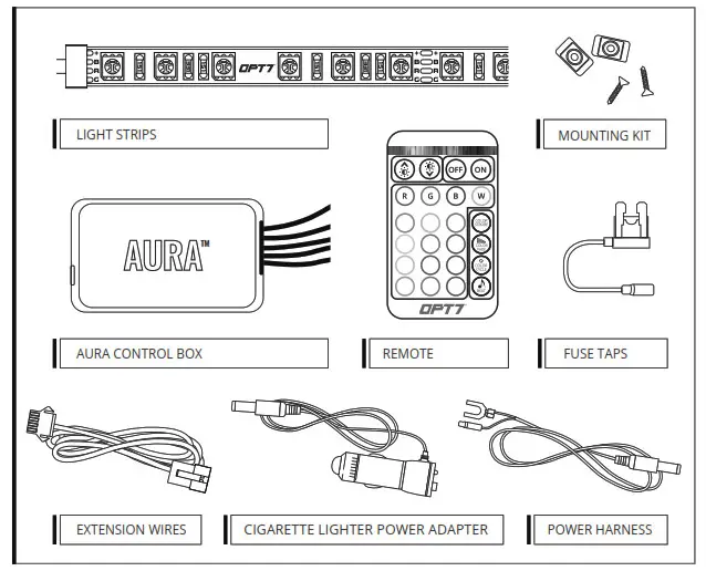 AURA GRILLE LED Lights Kit - 1