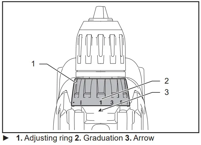 Makita Cordless Driver Drill XFD15 Adjusting the fastening torqueAdjusting the fastening torque