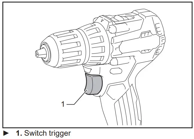 Makita Cordless Driver Drill XFD15 -Switch action