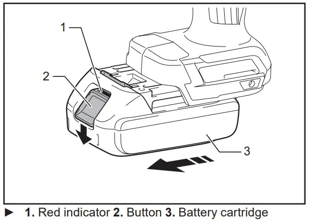 Makita Cordless Driver Drill XFD15 - battery