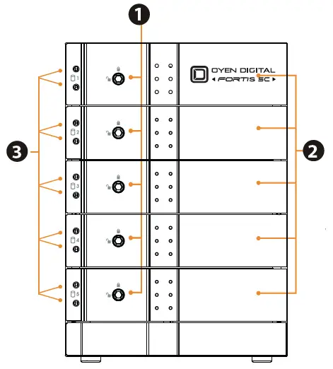 OYEN-DIGITAL-5FU3-C50T-50TBFortis5C-5-Bay-USB-C-External-Drive-Array-FIG-1