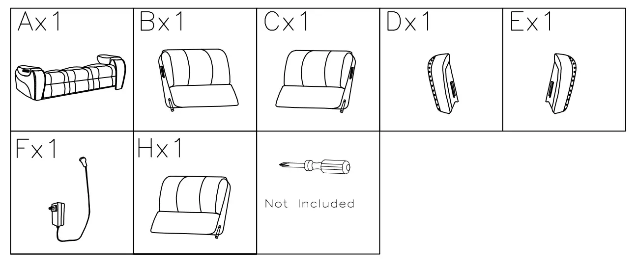 ASHLY 6700515 Latimer Latimer Power Reclining Sofa