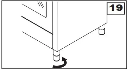 Hoover 90cm Dual Fuel Range Cooker HGD9395BL User Manual - Adjustable feet