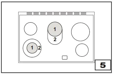 Hoover 90cm Dual Fuel Range Cooker HGD9395BL User Manual - SWITCHING THE HEATING ELEMENTS