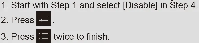 To disable Bluetooth® functionality