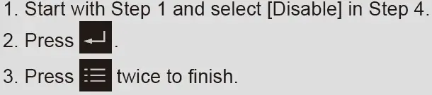 To disable Wireless LAN functionality