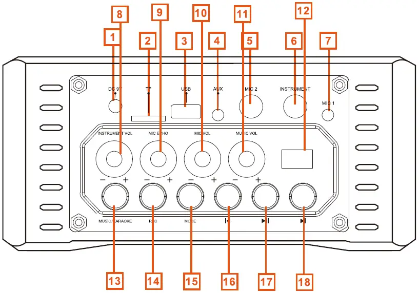 Giecy G900 Portable Speaker with 2 UHF Microphone 02