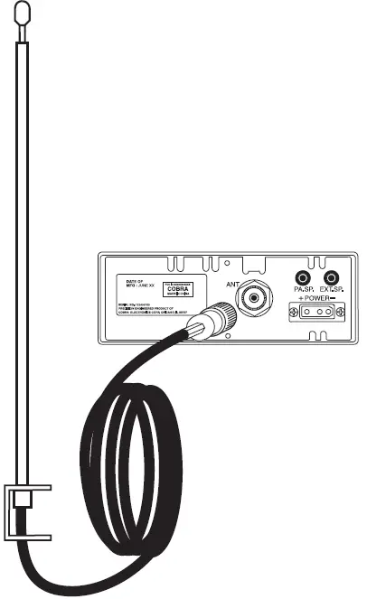 Cobra 40 Channel AM FM CB Radio with Night WatchÂ and Microphone 11