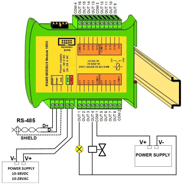 aspar RS485 MODBUS Module 16RO Weidmüller Power Supplies-FIG4