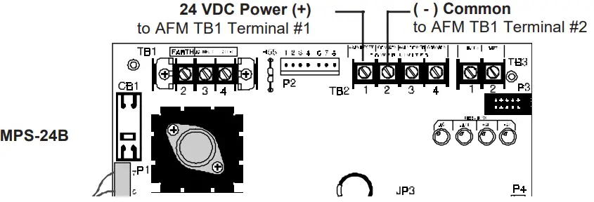NOTIFIER AFM 16AT Annunciator Fixed Module - Main Power Supply Connections2