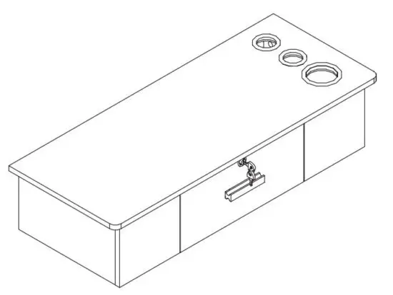 Reshable MR11G0167 Wall Mounted Hair Styling Station W1 Drawer