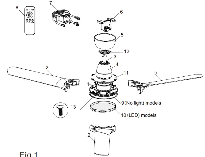 ventair SPYEC1253WH Blade Ceiling Sweep Fan 1