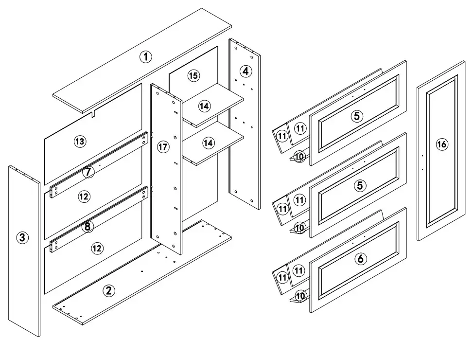 FUFU GAGA LJY-WFKF210049-02 Wood Shoe Cabinet - CAM LOCK 3