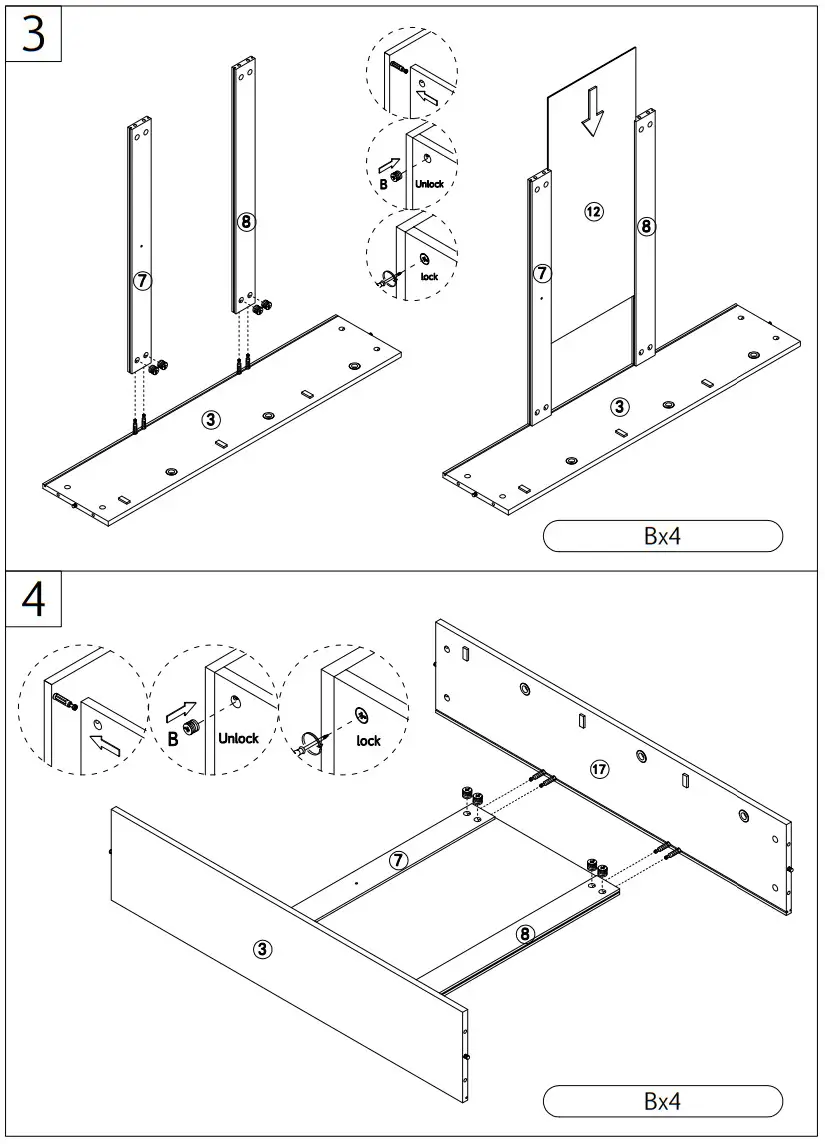 FUFU GAGA LJY-WFKF210049-02 Wood Shoe Cabinet - CAM LOCK 5