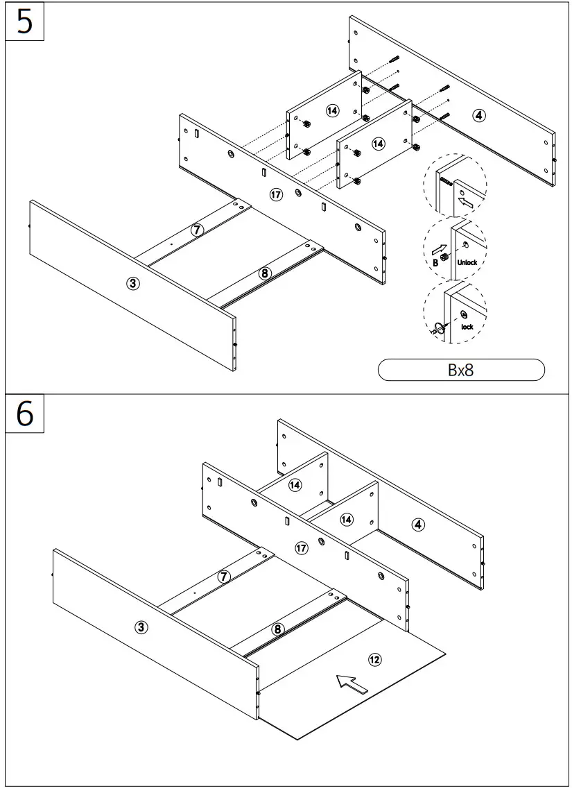 FUFU GAGA LJY-WFKF210049-02 Wood Shoe Cabinet - CAM LOCK 6