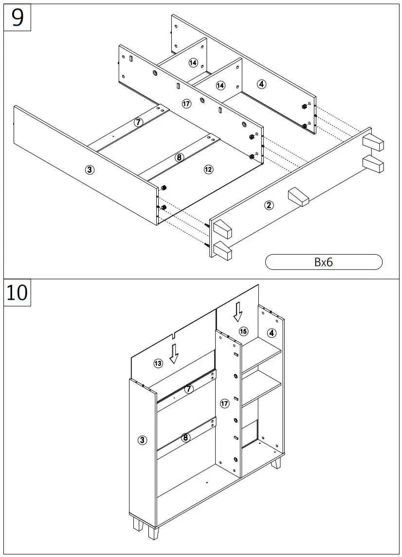 FUFU GAGA LJY-WFKF210049-02 Wood Shoe Cabinet - CAM LOCK 8
