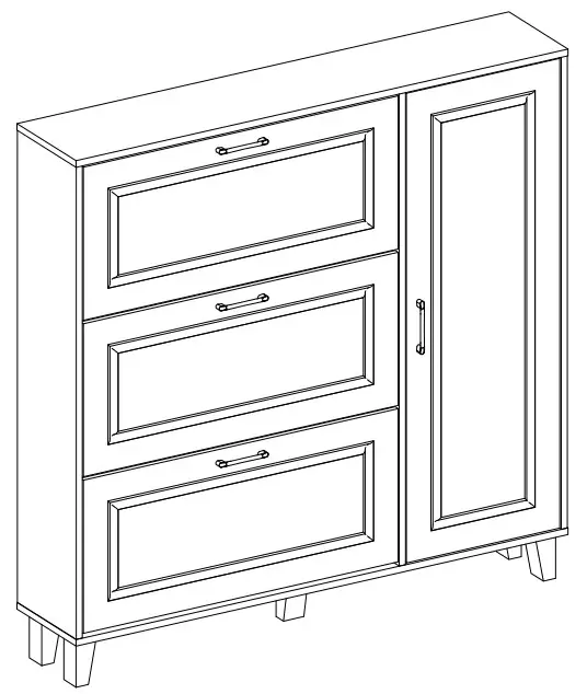 FUFU GAGA LJY-WFKF210049-02 Wood Shoe Cabinet