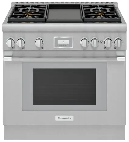Thermador PRD364WLHU-1 36 Inch Freestanding Professional Dual Fuel Smart Range