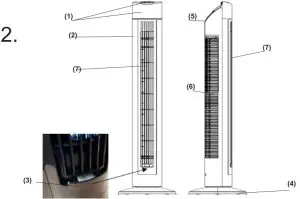 camry CR 7320 107 cm Tower Fan - 2