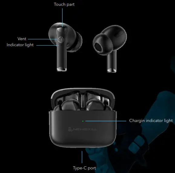 NEWSKILL ANUKI 1028 Wireless ANC Earbuds - Product Overview