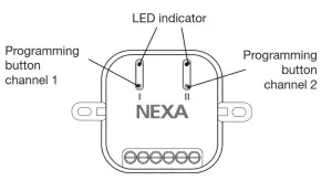NEXA MCMR-3000 Built-In Receiver On Of 2 Channel - LED indicator