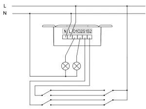 NEXA MCMR-3000 Built-In Receiver On Of 2 Channel - single gang