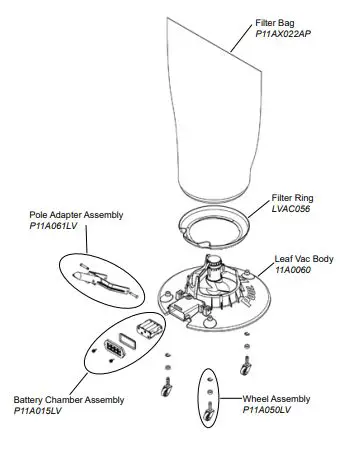 VOLT Battery Powered Leaf Vaccum FIG20