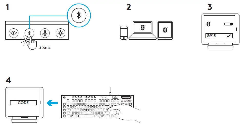 logitech G915 Wireless RGB Mechanical Gaming Keyboard FIG 2
