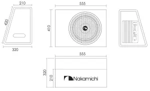 Nakamichi NBX305A 12 Inch Active Subwoofer Box - unit