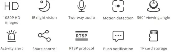 SONOFF GK 200MP2 B WiFi Wireless IP Security Camera - Features