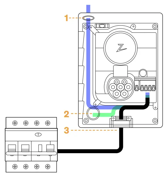 Zaptec Go Next Generation EV Charging - Place the power cable