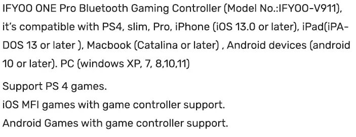 IFYOO-V911 One Pro Gaming Controller fig 11