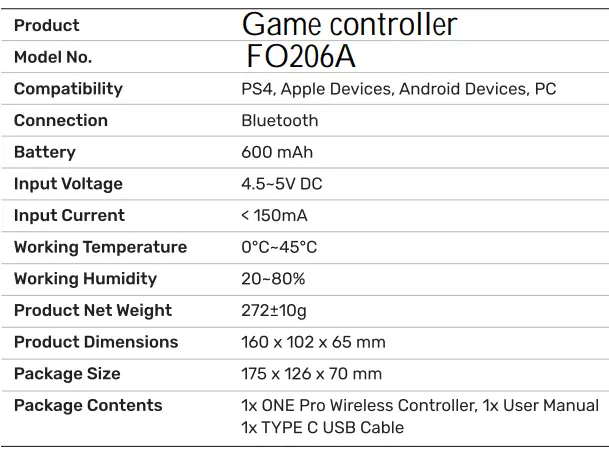IFYOO-V911 One Pro Gaming Controller fig 2
