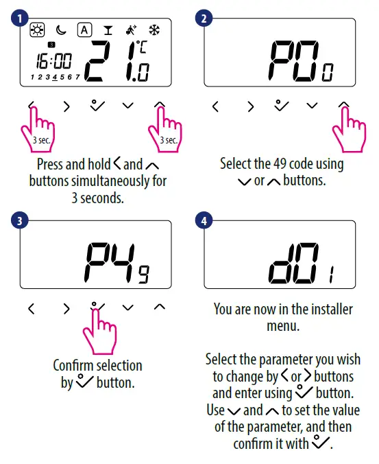 SALUS HTRP230 Wired Digital Thermostat 24