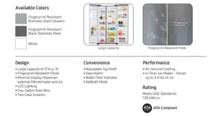 Large Capacity Side-By-Side Refrigerator