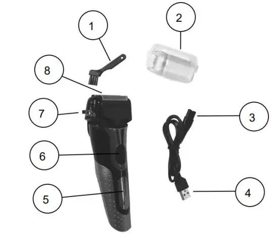 anko MR 7200B Wet and Dry Shaver - figure 1
