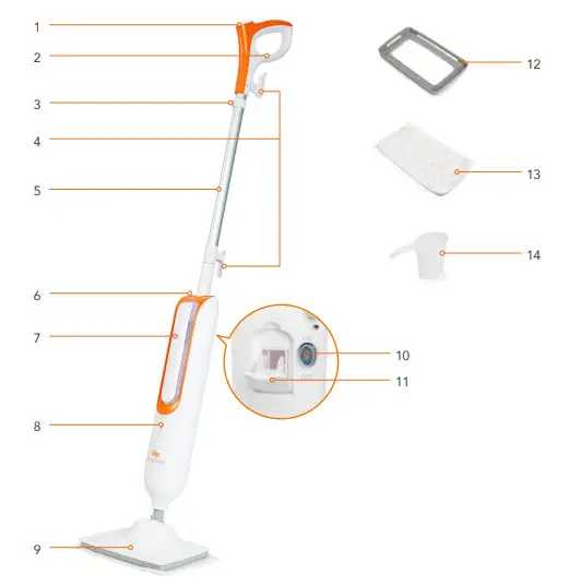 i Vac 12100151 Pure Fresh Steam Mop - 1