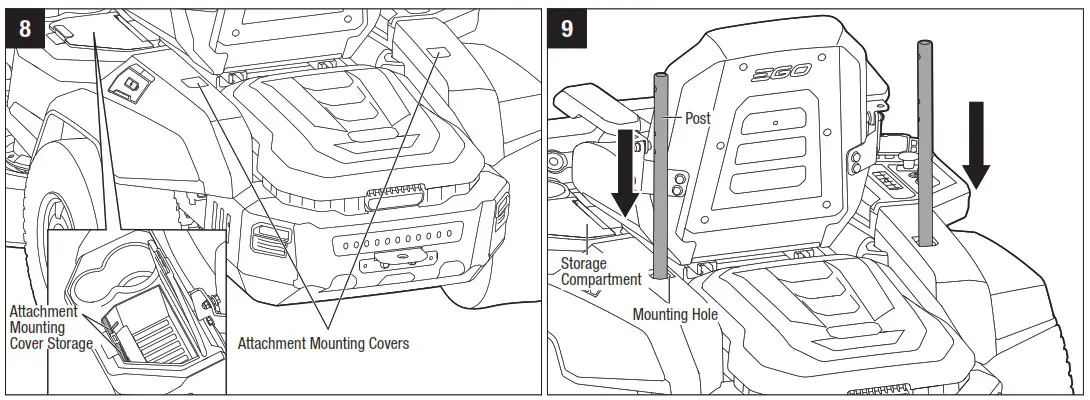 EGO ABK5200 Grass Bagger Kit - ASSEMBLY & INSTALLATION 9