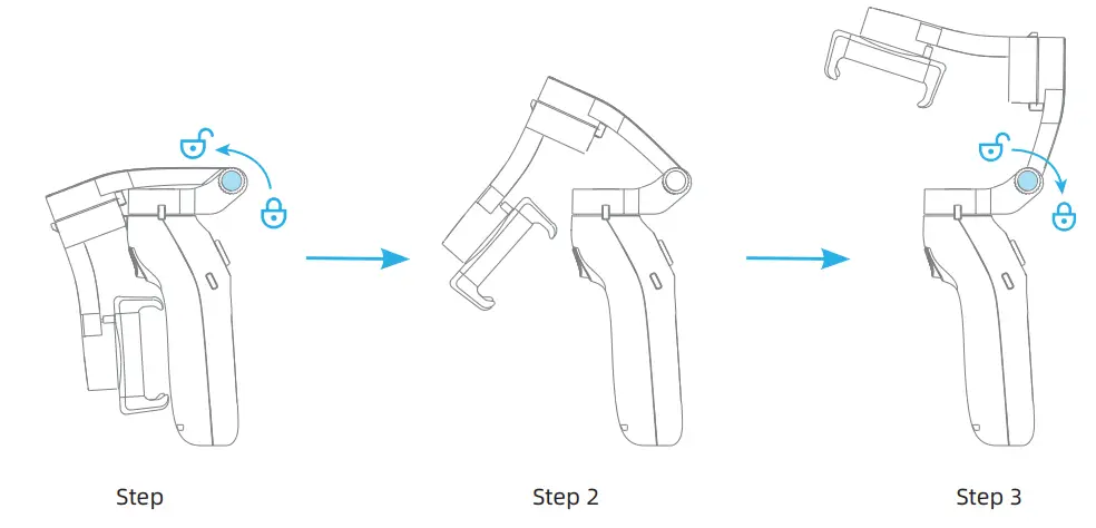 hohem LZB Foldable 3 Axis Gimbal Stabilizer - fig